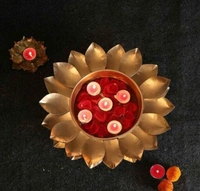 GOLDEN COLOR DESINER URLI FOR DIWALI - Golden, Iron, Pack of1